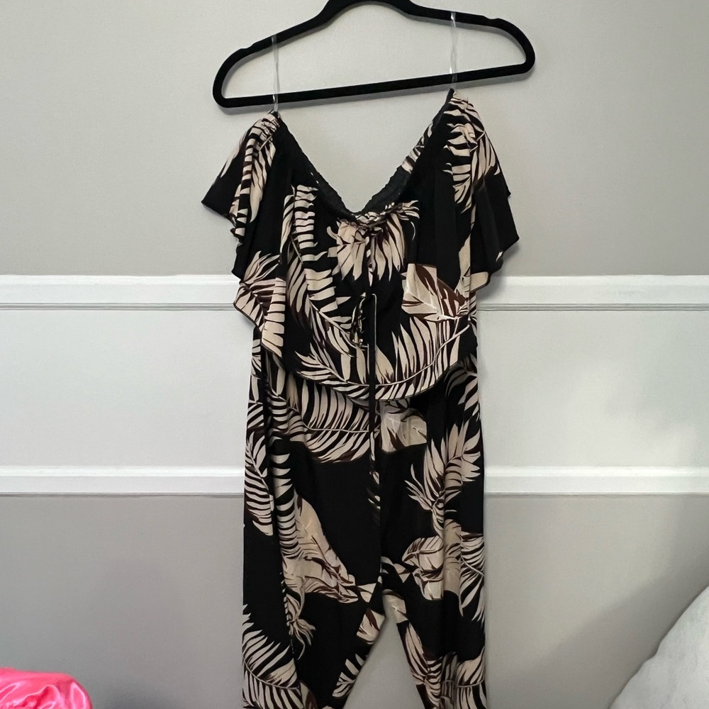Elegant Black and Cream Jumpsuit
